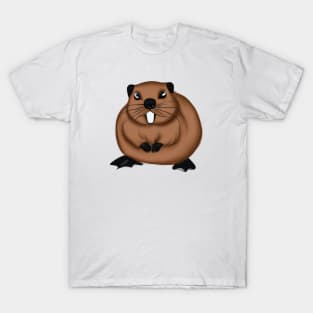 Cute Beaver Drawing T-Shirt